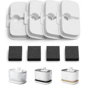 Comparer les prix de Filtre Fontaine Eau Chat Pack de 4 Filtres de Remplacement pour Dockstream Fontaine à Eau pour Chat PLWF005 PLWF115 PLWF105