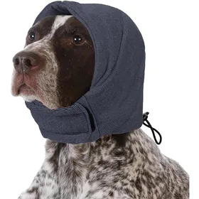 Meilleurs prix pour Snood chien cache-oreille écharpe capuche ajustable. Tour de cou hivernal apaisant. Confortable. Gris M. .