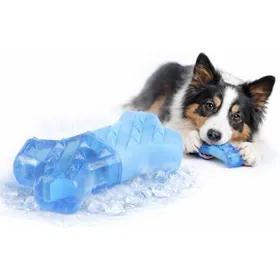 Comparer les prix de Flamingo Jouet Chien - Jouet rafraîchissant os Bleu Snowy - 133 cm - Caoutchouc TPR - résistant à l’Eau - à remplir - Effet Tapis