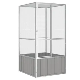 Meilleurs prix pour Cage pour Perroquet/ Cage à oiseaux - gris 111x107x211,5 cm - Acier galvanisé CC1308450