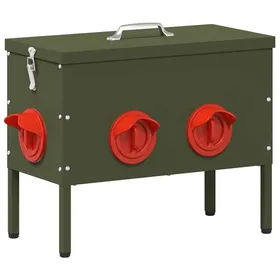 Comparer les prix de Mangeoire pour poules - MOTHINESSTO - 2 pcs - Acier laminé - Vert olive - 415 x 205 x 33 cm