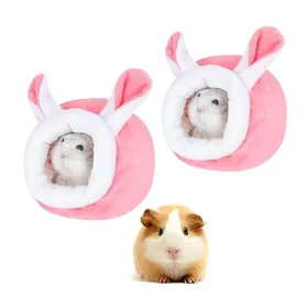 Comparer les prix de Lit pour Petits Animaux - Cochon DInde - Nid en Peluche - Confortable - Facile Nettoyer - Design Mignon Rose Rose KIT HABITAT