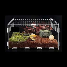 Meilleurs prix pour Insect Feeding Box Reptile Habitat Transparent Breeding Box for Spiderlings Acrylic Terrarium Containers for Lizard Spider Beetle