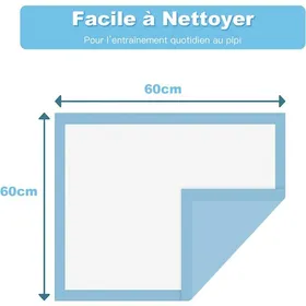 Meilleurs prix pour GIANTEX Lot de 100 Tapis Éducateurs 60x60CM pour Chien Chiot-Tapis Hygiénique Inférieure Imperméable-Anti-Fuite-Séchage Rapide