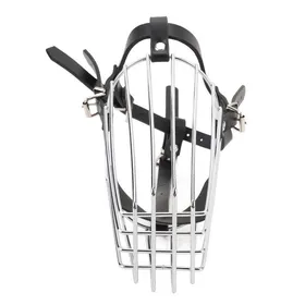 Meilleurs prix pour SALALIS muselière en acier inoxydable Muselière pour chien panier en acier inoxydable sangle en cuir respirante empêche sport