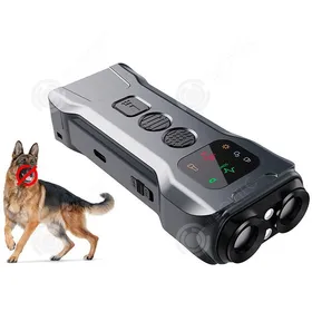 Meilleurs prix pour INN Anti aboiement chien ultrason 2 en 1 800mah 20-35kHz LED écran 2 modes et 2 types ultrasons usb anti-aboiement avec lampe de