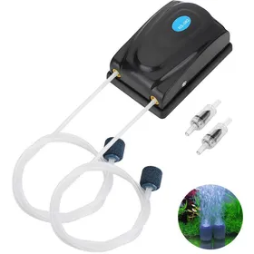 Comparer les prix de Mini Pompe à Air 5W Aquarium – Bulleur Silencieux avec Pierre à Air (Clapet Anti-Retour – Petit Réservoir)