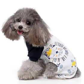 Comparer les prix de Pyjama pour petit chien combinaison douce pour chiot et chat vêtement confortable pour animaux de compagnie (lion)
