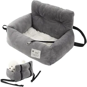 Meilleurs prix pour Siège auto pour chien – Siège rehausseur confortable ultra doux pour animal domestique avec poignée siège de voiture pour chien