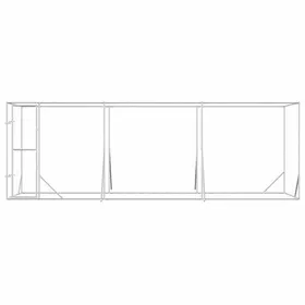 Comparer les prix de Pet®Argent Chenil dextérieur pour chiens argenté 6x2x2 m - robuste et durable - Acier galvanisé 7_2431294
