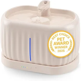 Comparer les prix de Fontaine à Eau sans Fil pour Chat avec Détecteur de Mouvement Pompe à Induction Batterie de 45 Jours Filtre 3L Beige BEIG ABREUVOIR