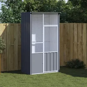 Comparer les prix de Cage pour Perroquet/ Cage à oiseaux Anthracite - 115x78x200 cm - Acier galvanisé CC8416350
