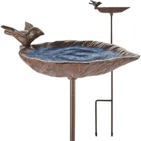 Meilleurs prix pour Bain doiseaux sur Pied Résistant aux Intempéries - Mangeoire Bassin pour Oiseaux - Jaune/doré