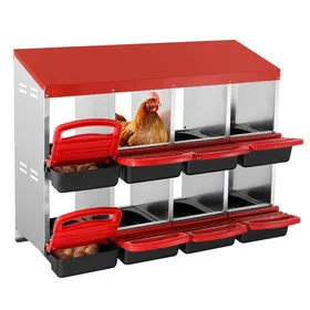 Comparer les prix de Pondoir à Poules-VEVOR-1060x525x800 mm-8 Compartiments-avec Plate-forme de Repos-pour Différentes Races de Poules