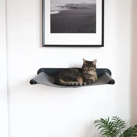 Comparer les prix de Hamac Pour Chat En Feutre Naturel|Étagère Murale Arbre À Chat|Hamac Mural Suspendu|Perchoir Chat À Fixer Au Mur|Lit Suspendu Chat|