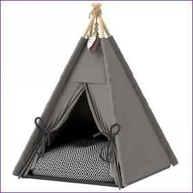 Comparer les prix de Tipi pour Animaux PawHut - Kissen Lavable Sol Antidérapant &amp  Ballon de Jeu - Gris