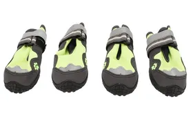 Meilleurs prix pour 4 Pièces Chaussures pour Chien Respirantes avec Sangles Réfléchissantes Chaussons pour Chien Antidérapants Chaussons