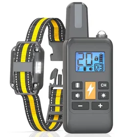 Meilleurs prix pour collier de dressage pour chienavec Mode Vibration Son Choc Statique et Lumière IPX67 Résistant à L’Eau