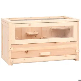 Comparer les prix de Meilleures Poulailler-Enclos-Cage à hamster 60x30x Cage à hamster 60x30x35 cm - bois massif de sapin 67193