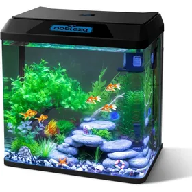 Meilleurs prix pour Aquarium - NOBLEZA - 30L - Filtration 300L/h - Éclairage LED - Verre incurvé