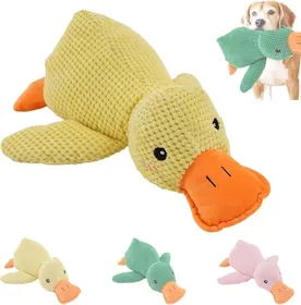 Meilleurs prix pour Jouet Canard pour Chiens, Jouet à Mâcher en Peluche pour Chien, Jouet Apaisant en Forme De Canard pour Chien, (Jaune L)