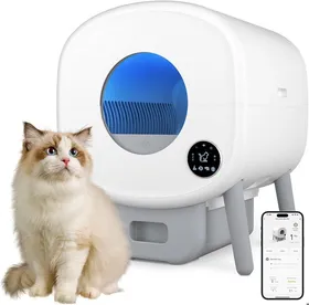 Comparer les prix de Bac Litiere Chat Autonettoyante Intelligent TUYA 95L Bac à litière pour chat automatique, Protection de sécurité et Contrôle APP