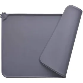 Meilleurs prix pour Tapis Gamelle Chien, Tapis d’Alimentation pour Chat en Silicone aux Normes FDA, Imperméable et Antidérapant, Gris, 47 X 30 cm
