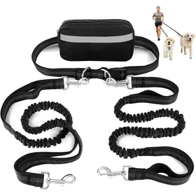 Meilleurs prix pour Laisse Canicross Chien Laisse Mains Libres ChienCeinture Canicross Avec Couture Réfléchissante Laisses Double Pour 2 Chiens Id