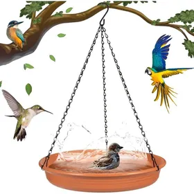 Meilleurs prix pour Bain doiseaux et mangeoire suspendus - Plateau de jardin 2 en 1 pour oiseaux bol deau et plateau à graines dextérieur