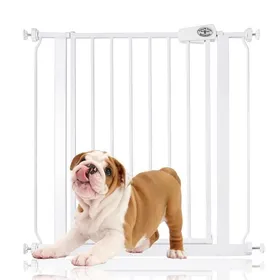 Meilleurs prix pour Bettacare Barrière pour Chien à  Barrière à Pression pour Chien et Chiot 75cm - 83cm Couleur Blanc