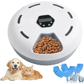 Meilleurs prix pour Distributeur automatique HOVCEH chat 6 repas programmable distributeur de pâté et croquettes avec minuterie et 2 sachets de glace