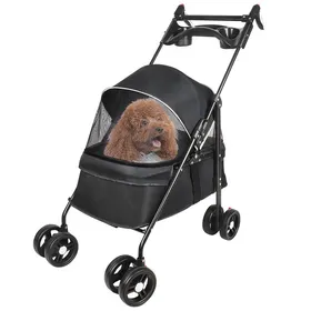Meilleurs prix pour JEOBEST Poussette pour Chien 3 en 1 Jusquà 30 kg 4 Roues à 360 ° Poussette Pliable pour Chiens et Chats