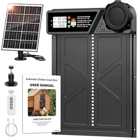 Comparer les prix de Grande Porte Poulailler Automatique SolairePorte Automatique Poulailler Solaire en Aluminium avec Écran LCD Étanche Minuterie