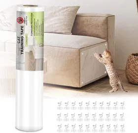Meilleurs prix pour Protection Canape Chat Anti Griffe,Anti Griffe Sticker Transparent Autocollant de Protection,Protege Canapé Griffe (30cm x 300cm)