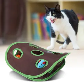 Meilleurs prix pour SALALIS Jouet chat 1 Set Polable Cat Toy Popup Open Mouse Hunt avec Bell Ball Funny Interactive Hunting Pet Toys animalerie animal