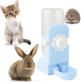 Meilleurs prix pour Distributeur Eau Pour Lapins Abreuvoir Suspendu Pour Cochons D'Inde Hamsters Rats - Bleu - 500 Ml