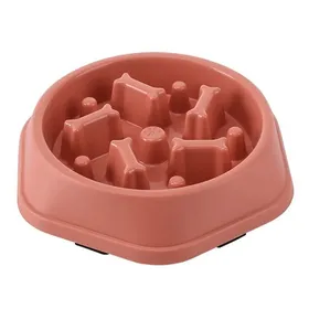 Comparer les prix de Gamelle Rouge Anti-Glouton pour Chien & Chat – Antidérapante Épaissie Facile à Nettoyer Forme Labyrinthe