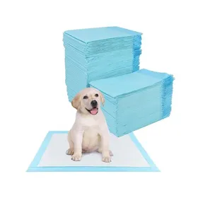 Meilleurs prix pour 100 Pièces Alaise pour Chien 33 x 45cm Alese Jetable 5 Couches Tapis Educateur Chiot Tapis Hygiénique Absorbant Anti Étiquette