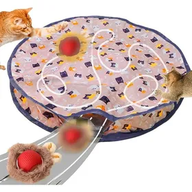 Comparer les prix de pour Chat Interactif : Ensemble de 3 Pièces Tapis de Jeu pour Chat en Toile pour IntérieurAutomatique pour