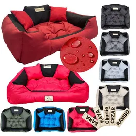 Meilleurs prix pour Panier pour chien KINGDOG 130x105 cm personnalisé imperméable rouge