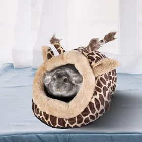 Comparer les prix de Panier pour Cochons dInde Adulte et Bébé en Peluche avec Coussin Amovible Ultra Doux et Confortable Nid Lit Maison Niche Grotte
