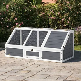 Meilleurs prix pour Enclos extérieur pour tortues en bois massif et acier galvanisé design sans fond gris clair 120 x 55 x 50 cm