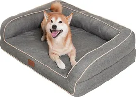 Meilleurs prix pour Lit Orthopédique De Luxe Pour Chien Avec Matelas En Mousse Aux Œufs Et Housse En Polaire Amovible Et Lavable Pour Chiens De Grande