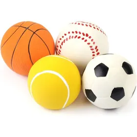 Comparer les prix de Pack 2.4 Squeak Latex Chiot Chien Jouet Balle Sports Balls Ensembles Fetch Interactive Jouet pour Petit Chien Assorti Couleur