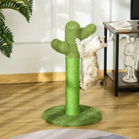 Comparer les prix de Griffoir pour chat dintérieur en forme de cactus arbre à chat en sisal résistant avec base 40 x 40 x 65 cm vert