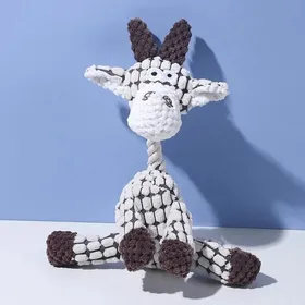 Meilleurs prix pour Jouet en peluche ultra-résistant pour chien 2026 - Jouet à mâcher interactif et couineur pour chiots et chiens adultes - Blanc