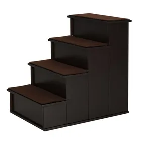Meilleurs prix pour WEIGULO Escalier pour animaux escalier pour chien/chat avec tapis aide à lentrée MDF marron foncé 40 x 59 x 542 cm