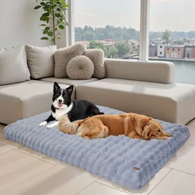 Meilleurs prix pour Panier pour Chien 4XL- BingoPaw - 200x130x18cm Coussin Chien Dehoussable Imperméable Housse Lavable avec Fond Antidérapant -Bleu
