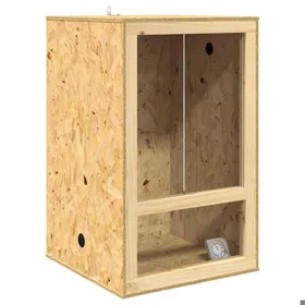 Meilleurs prix pour Terrarium en OSB - vidaxl - 50x50x80 cm - Marron - Porte coulissante - Ventilation latérale - Usage intérieur