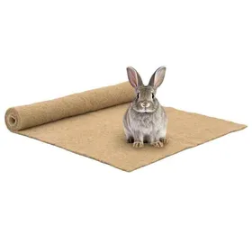 Meilleurs prix pour Tapis de chanvre pour rongeurs - vidaXL - 1x1 m - 5 mm dépaisseur - Brun - 100% chanvre - Absorbant